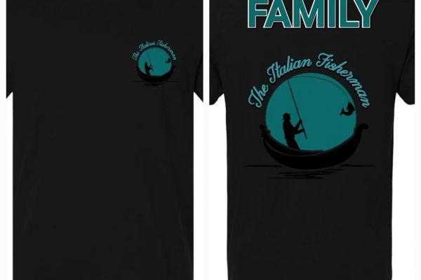 Black Unisex Fisherman Tee